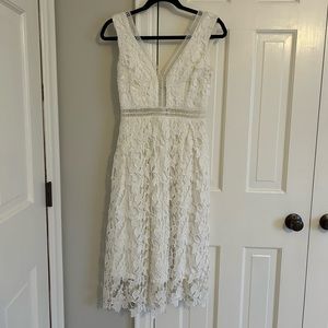 Lulus White Lace Midi Dress